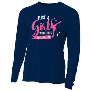 Just A Girl Who Loves Ice Skating Cooling Performance Long Sleeve Crew