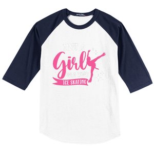 Just A Girl Who Loves Ice Skating Baseball Sleeve Shirt