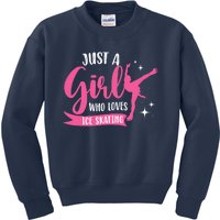 Just A Girl Who Loves Ice Skating Kids Sweatshirt