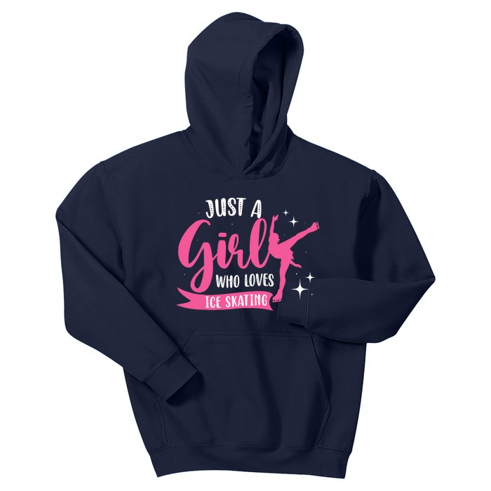 Just A Girl Who Loves Ice Skating Kids Hoodie