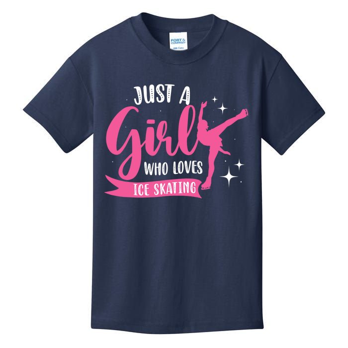 Just A Girl Who Loves Ice Skating Kids T-Shirt