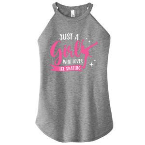 Just A Girl Who Loves Ice Skating Women's Perfect Tri Rocker Tank