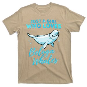 Just A Girl Who Loves Beluga Whales Cute Whale T-Shirt