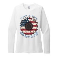 Just A Girl Who Love Craft America Flag Womens CVC Long Sleeve Shirt