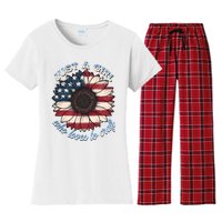 Just A Girl Who Love Craft America Flag Women's Flannel Pajama Set