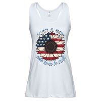 Just A Girl Who Love Craft America Flag Ladies Essential Flowy Tank