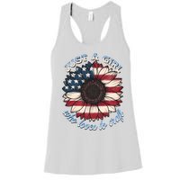 Just A Girl Who Love Craft America Flag Women's Racerback Tank