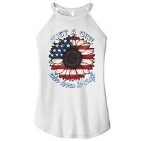 Just A Girl Who Love Craft America Flag Women's Perfect Tri Rocker Tank