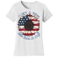 Just A Girl Who Love Craft America Flag Women's T-Shirt