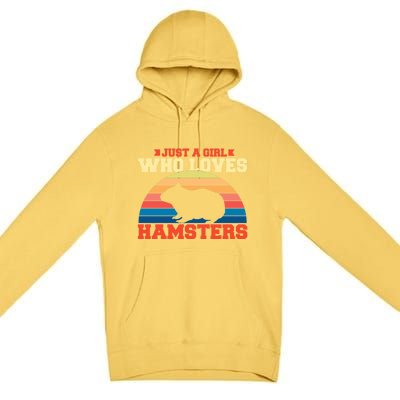 Just A Girl Who Loves Hamsters Gift Premium Pullover Hoodie