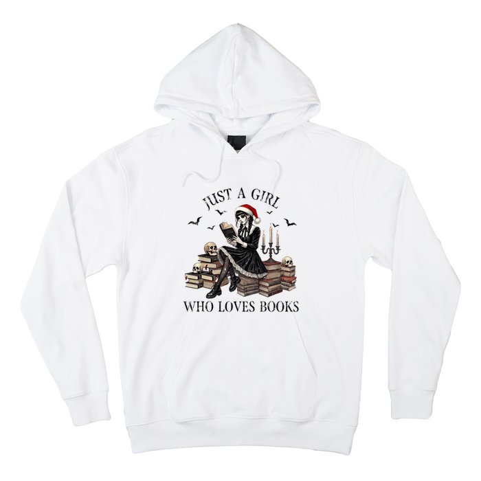 Just A Girl Who Loves Books Halloween Skeleton Christmas Hoodie