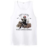 Just A Girl Who Loves Books Halloween Skeleton Christmas PosiCharge Competitor Tank