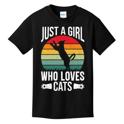 Just A Girl Who Loves Cats Graphic Kids T-Shirt