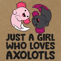 Just A Girl Who Loves Axolotls Pink And Dark Axolotl Cotton Canvas Backpack