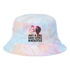 Just A Girl Who Loves Axolotls Pink And Dark Axolotl Tie Dye Newport Bucket Hat