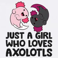 Just A Girl Who Loves Axolotls Pink And Dark Axolotl Garment-Dyed Sweatshirt