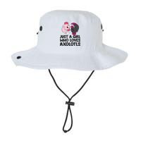 Just A Girl Who Loves Axolotls Pink And Dark Axolotl Bucket Hat