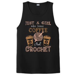 Just A Girl Who Loves Crochet And Coffee Crochet Knitting PosiCharge Competitor Tank