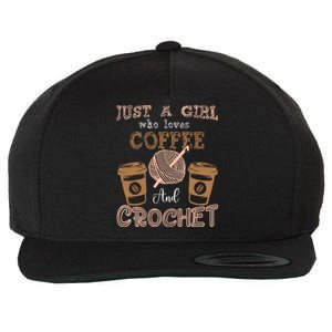 Just A Girl Who Loves Crochet And Coffee Crochet Knitting Wool Snapback Cap