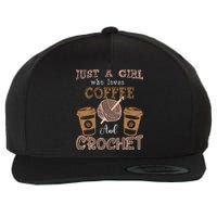 Just A Girl Who Loves Crochet And Coffee Crochet Knitting Wool Snapback Cap