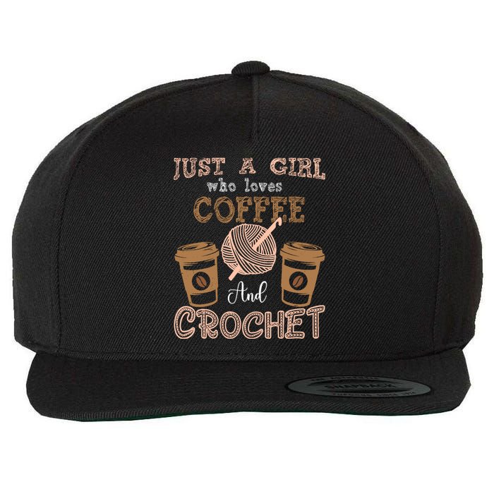 Just A Girl Who Loves Crochet And Coffee Crochet Knitting Wool Snapback Cap