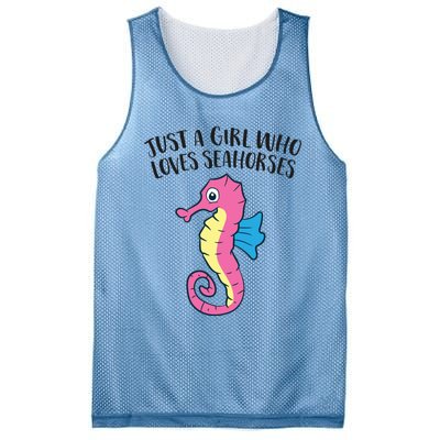 Just A Girl Who Loves Seahorses Funny Seahorse Lover Girl Gift Mesh Reversible Basketball Jersey Tank