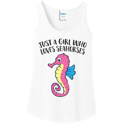 Just A Girl Who Loves Seahorses Funny Seahorse Lover Girl Gift Ladies Essential Tank