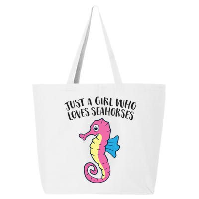 Just A Girl Who Loves Seahorses Funny Seahorse Lover Girl Gift 25L Jumbo Tote