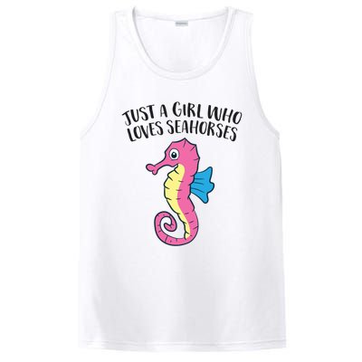 Just A Girl Who Loves Seahorses Funny Seahorse Lover Girl Gift PosiCharge Competitor Tank