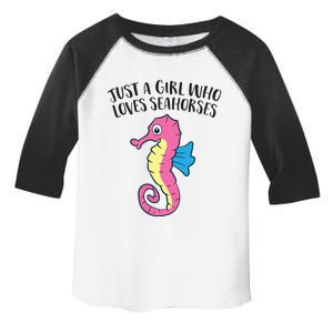 Just A Girl Who Loves Seahorses Funny Seahorse Lover Girl Gift Toddler Fine Jersey T-Shirt