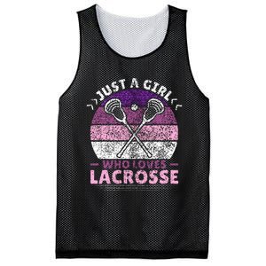 Just A Girl Who Loves Lacrosse Player Lax Lovers Lacrosse Mesh Reversible Basketball Jersey Tank