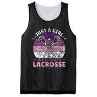 Just A Girl Who Loves Lacrosse Player Lax Lovers Lacrosse Mesh Reversible Basketball Jersey Tank