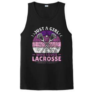 Just A Girl Who Loves Lacrosse Player Lax Lovers Lacrosse PosiCharge Competitor Tank