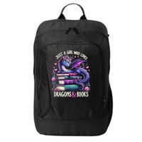 Just A Girl Who Loves Dragons And Books Dragon Reading City Backpack
