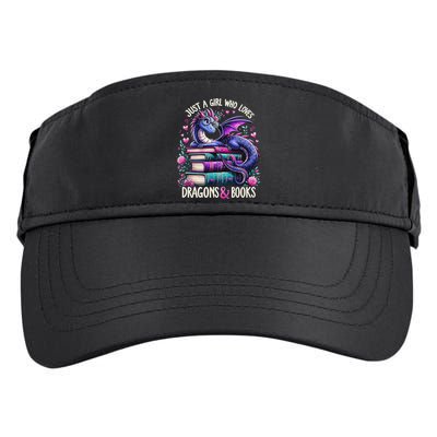 Just A Girl Who Loves Dragons And Books Dragon Reading Adult Drive Performance Visor