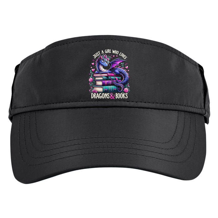 Just A Girl Who Loves Dragons And Books Dragon Reading Adult Drive Performance Visor