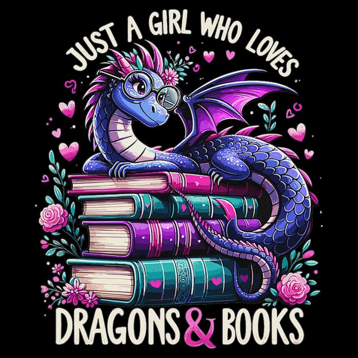 Just A Girl Who Loves Dragons And Books Dragon Reading Drawstring Bag