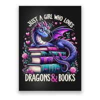Just A Girl Who Loves Dragons And Books Dragon Reading Poster