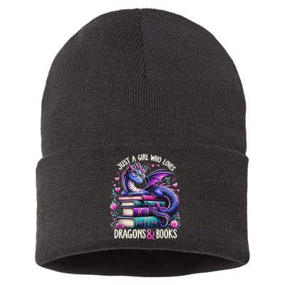 Just A Girl Who Loves Dragons And Books Dragon Reading Sustainable Knit Beanie