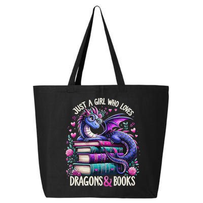Just A Girl Who Loves Dragons And Books Dragon Reading 25L Jumbo Tote