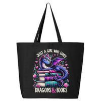 Just A Girl Who Loves Dragons And Books Dragon Reading 25L Jumbo Tote