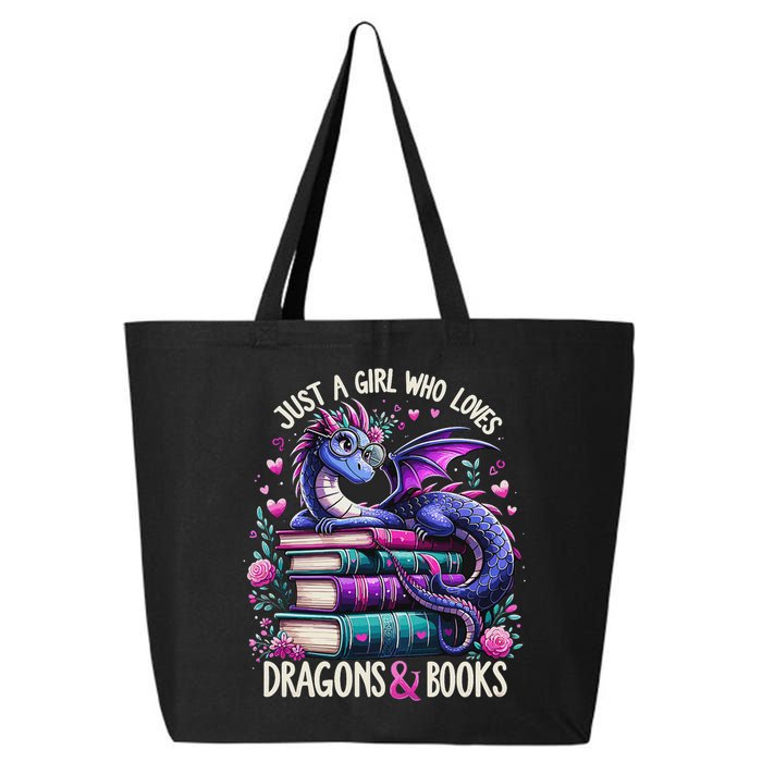 Just A Girl Who Loves Dragons And Books Dragon Reading 25L Jumbo Tote