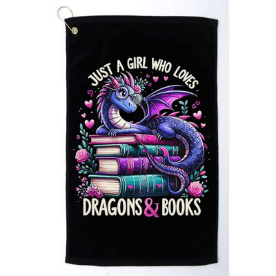 Just A Girl Who Loves Dragons And Books Dragon Reading Golf Towel