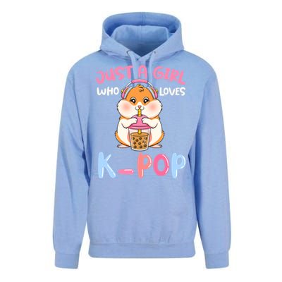 Just A Girl Who Loves Kcute Giftpop And Hamster Meaningful Gift Unisex Surf Hoodie