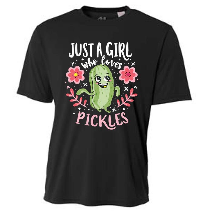 Just A Girl Who Loves Pickles Cooling Performance Crew T-Shirt