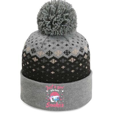 Just A Girl Who Loves Snakes Snake Lover Gift The Baniff Cuffed Pom Beanie