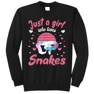 Just A Girl Who Loves Snakes Snake Lover Gift Sweatshirt