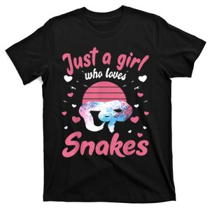 Just A Girl Who Loves Snakes Snake Lover Gift T-Shirt