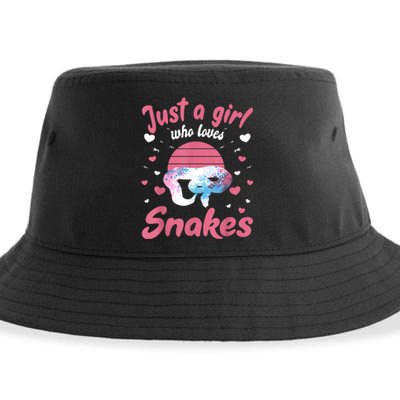 Just A Girl Who Loves Snakes Snake Lover Gift Sustainable Bucket Hat