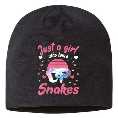 Just A Girl Who Loves Snakes Snake Lover Gift Sustainable Beanie